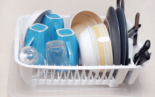 Air drying dishes