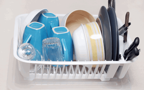 Air drying dishes